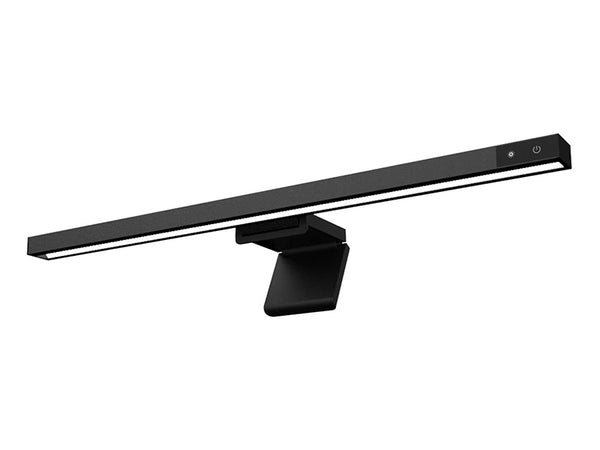 Computer Monitor Light Screenbar USB Powered e-Reading LED Lamp with Stepless Dimming & Flexible Gravity Base Clip, Eye-Friendly Screen Lamp with 3 Light modes temperatures for Home and office_Black color